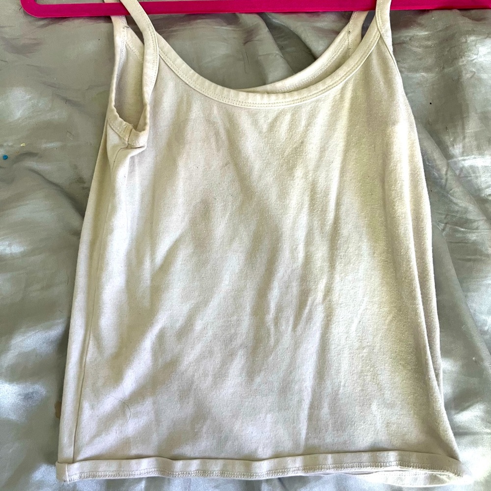 white tank top